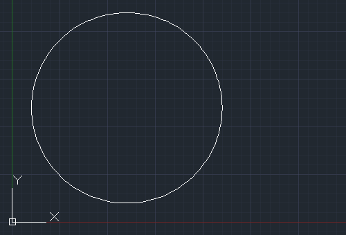 中心点と半径を指定した円